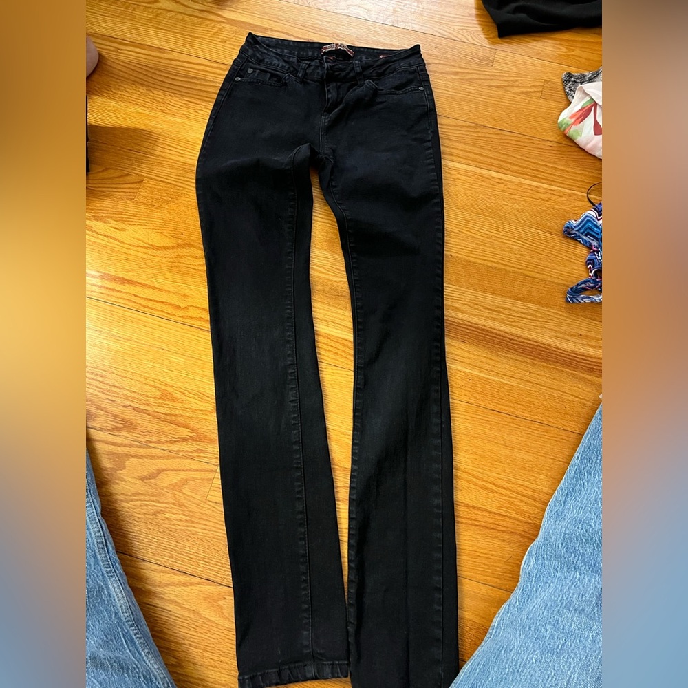 Makers of True Originals Black Straight Leg Jeans